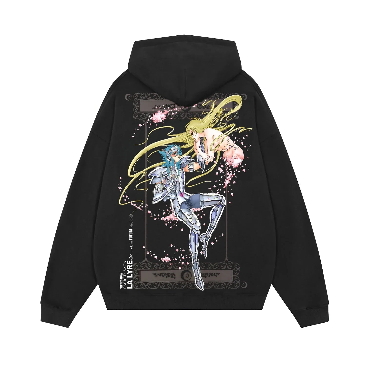 Hoodies Sleeve Hoodies Pure Cotton Clothing Knights of The Zodiac Japanese Anime Men Oversized Long Sleeved Shirt