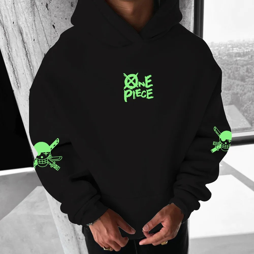Men's Hoodie Sweater Roronoa Zoro Japanese Anime Spring and Autumn Punk Boy Children's Long Sleeve Parent-Child Wear