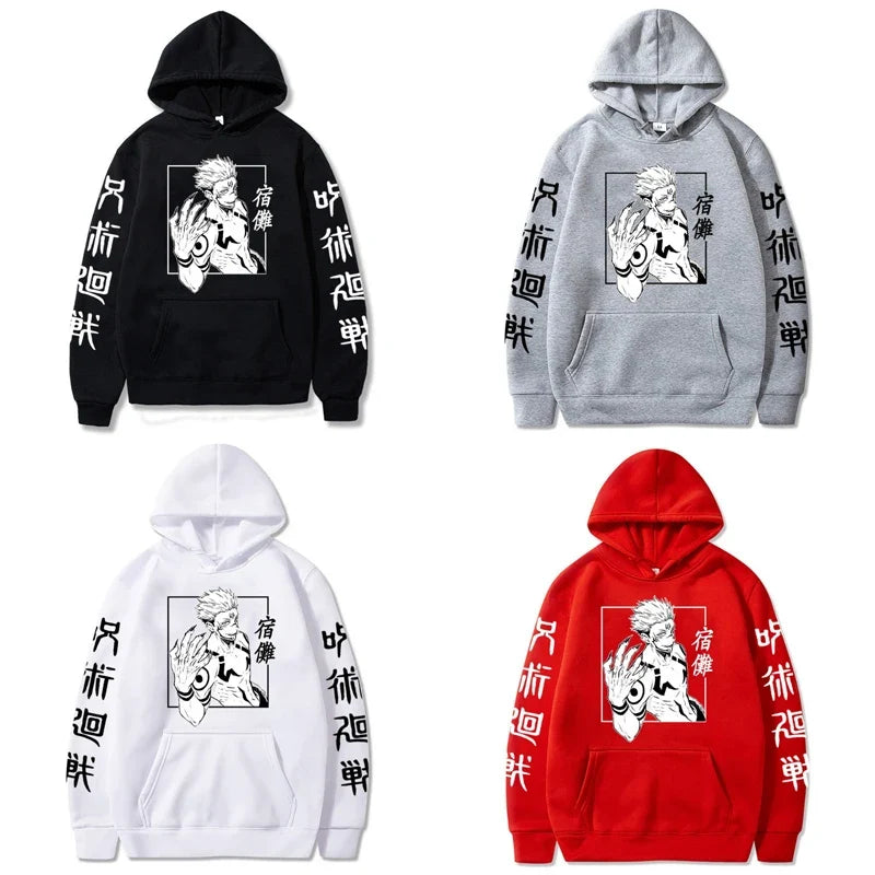 Jujutsu Kaisen Anime Ryomen Sukuna  Clothes Hooded Sweatshirts Cosplay Streetwear Hoodie Tops Birthday Gifts