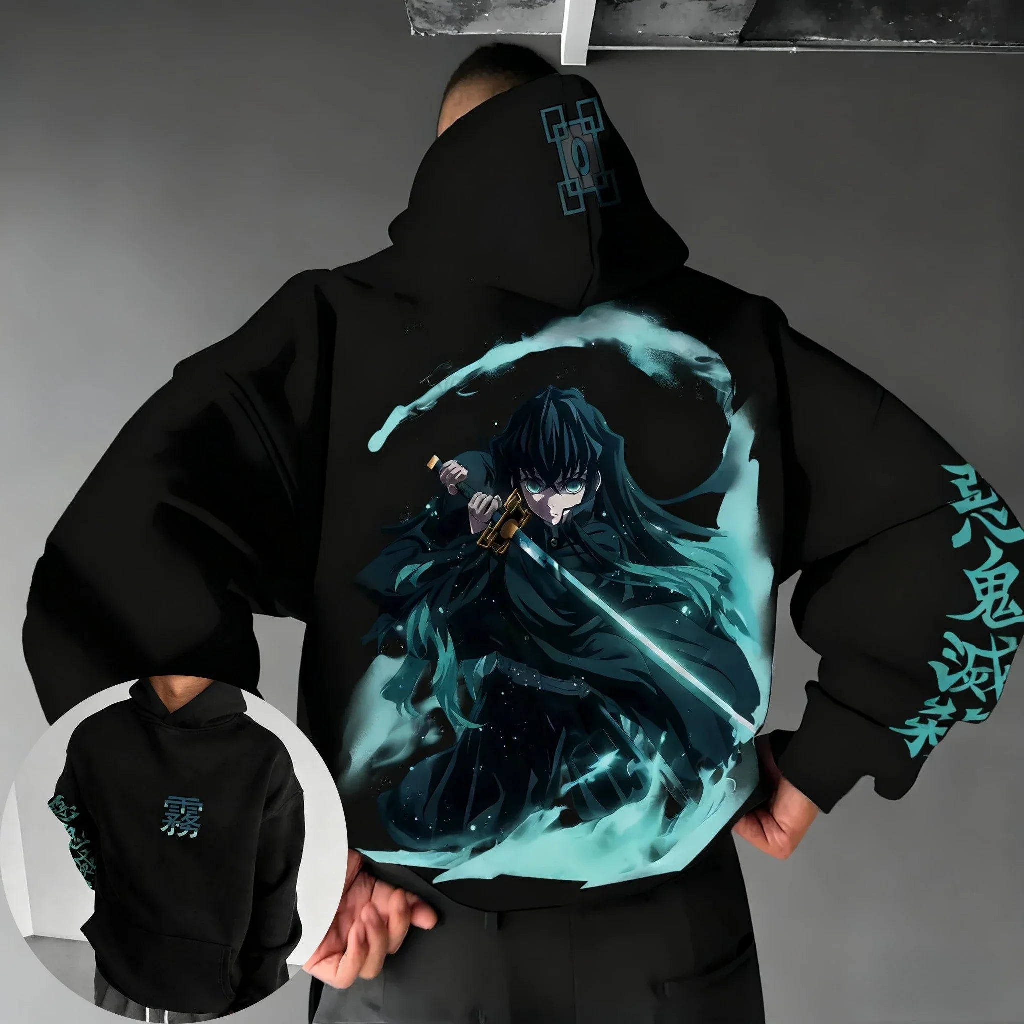 Anime Autumn/Winter Hoodie Men's and Women's  Tokitou Muichirou Printed Harajuku Casual Sports Parent Child Top
