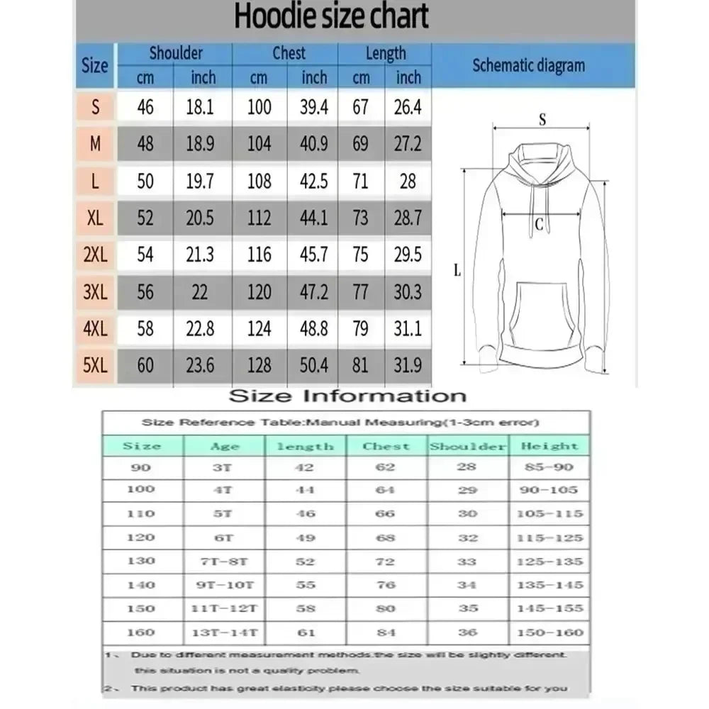 Hoodie 2026 Autumn/Winter Men's  Kamado Tanjirou Anime Printed Casual Sports Parent Child Top