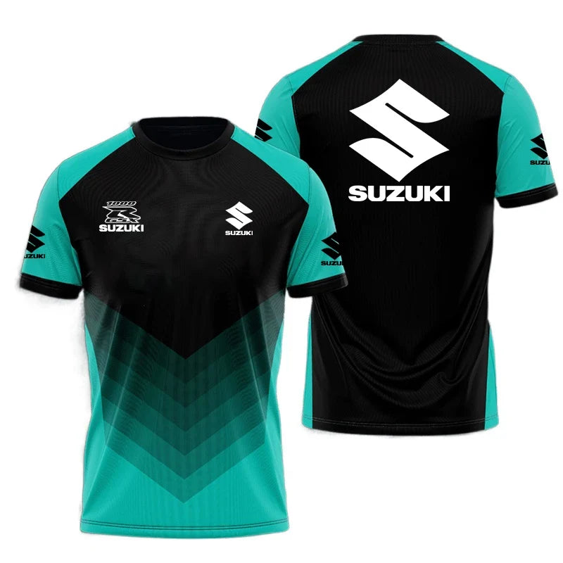 Men motorcycle 3D printed men's T-shirt for summer outdoor sports quick-drying and breathable short-sleeved shirt