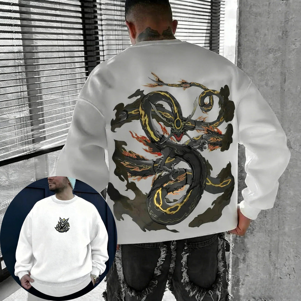 Anime Printed Round Neck Hoodie 2026 Men's and Women's Autumn/Winter New Style Harajuku Daily Casual Parent Child Top