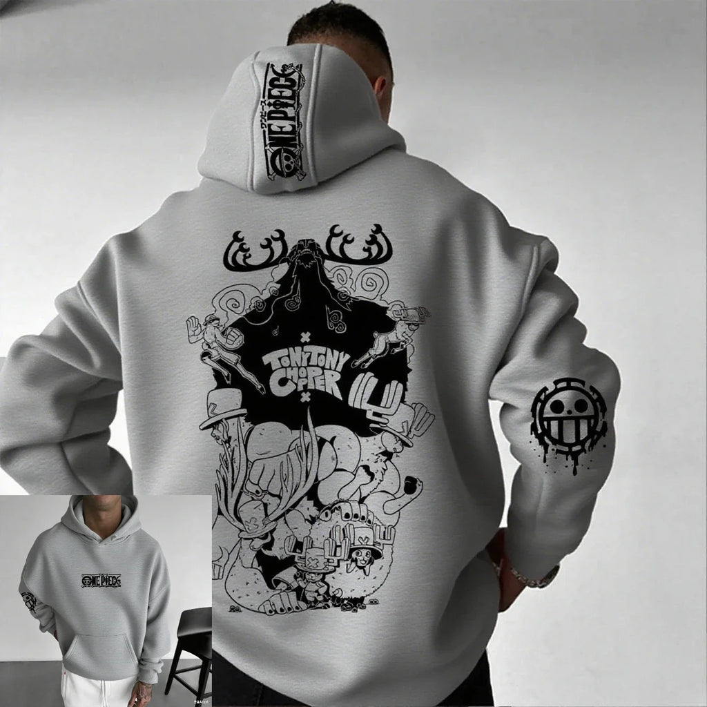 One Piece Chopper Anime Hoodie Men Women Pullover Sweatshirt Graphic Print Streetwear Casual New Spring Autumn Long Sleeve Top