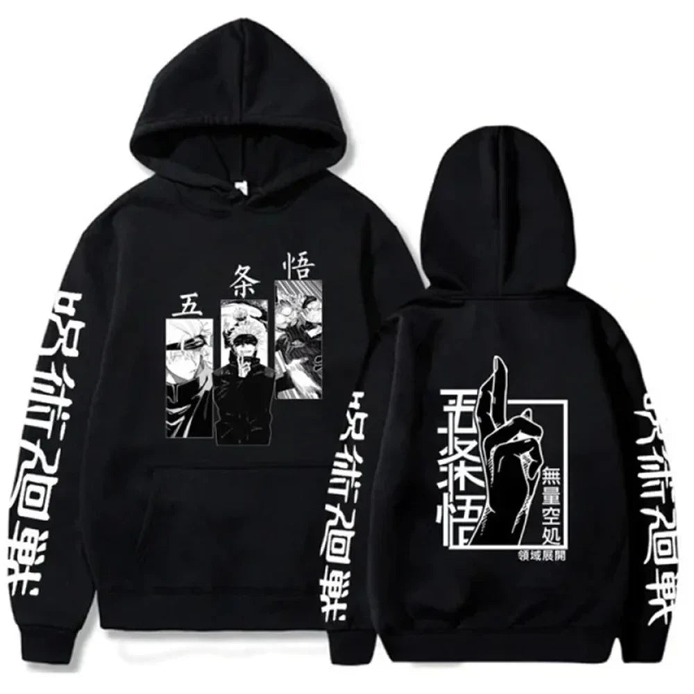 hoodies for man 3D Anime Satoru Gojo Printing Hooded Men Women Hoodies Prevalent Harajuku Manga Unisex Sweatshirt Men's clothing