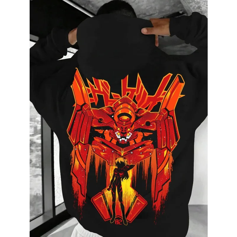 Hoodies Anime Men Hoodie Sweatshirts Casual Long Sleeve Pullovers Hooded Sweater Cartoon Warm Hoody Tops Gifts