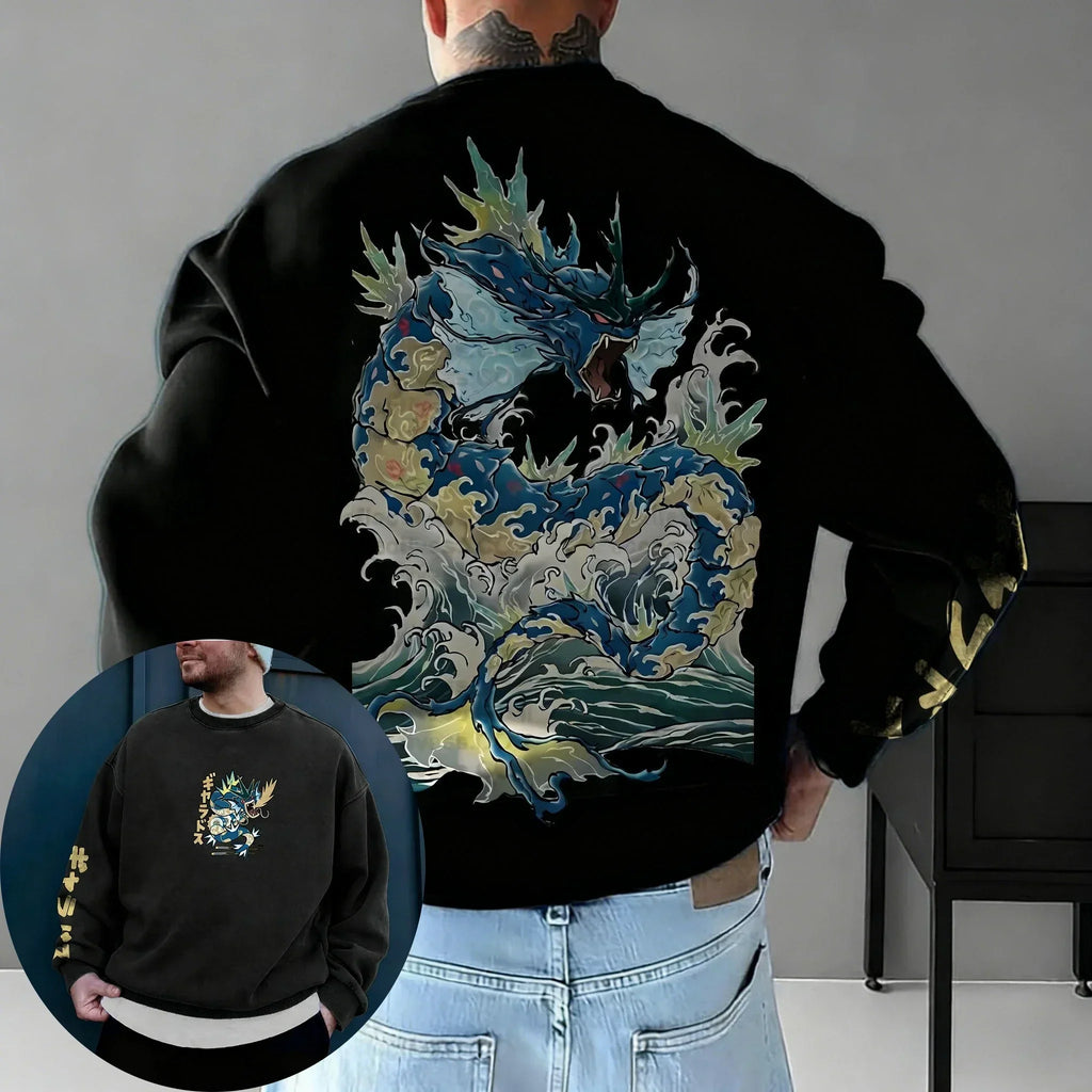Anime Printed Round Neck Hoodie 2026 Men's and Women's Autumn/Winter New Style Harajuku Daily Casual Parent Child Top