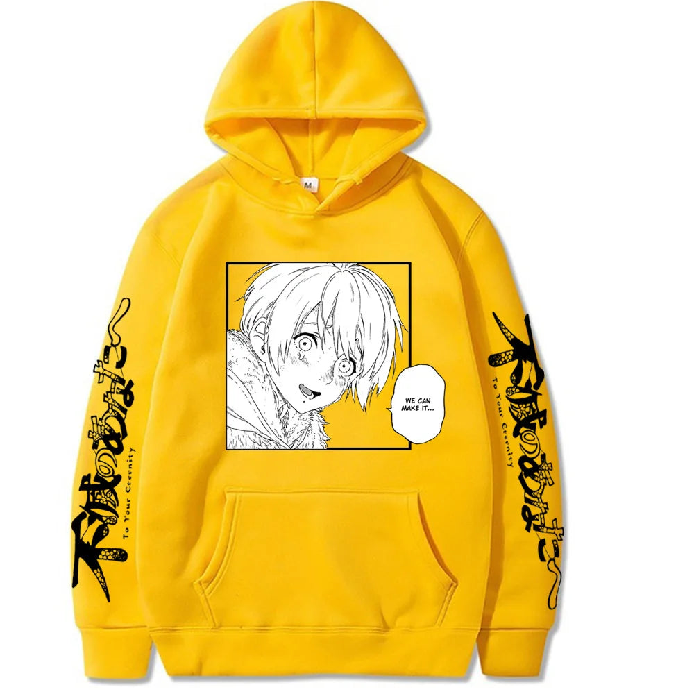 Japanese Anime Fushi We Can Make It To Your Eternity Men's Hoodie Sweatshirt Fashion Brand Design Pullover Fleece Streetwear Top