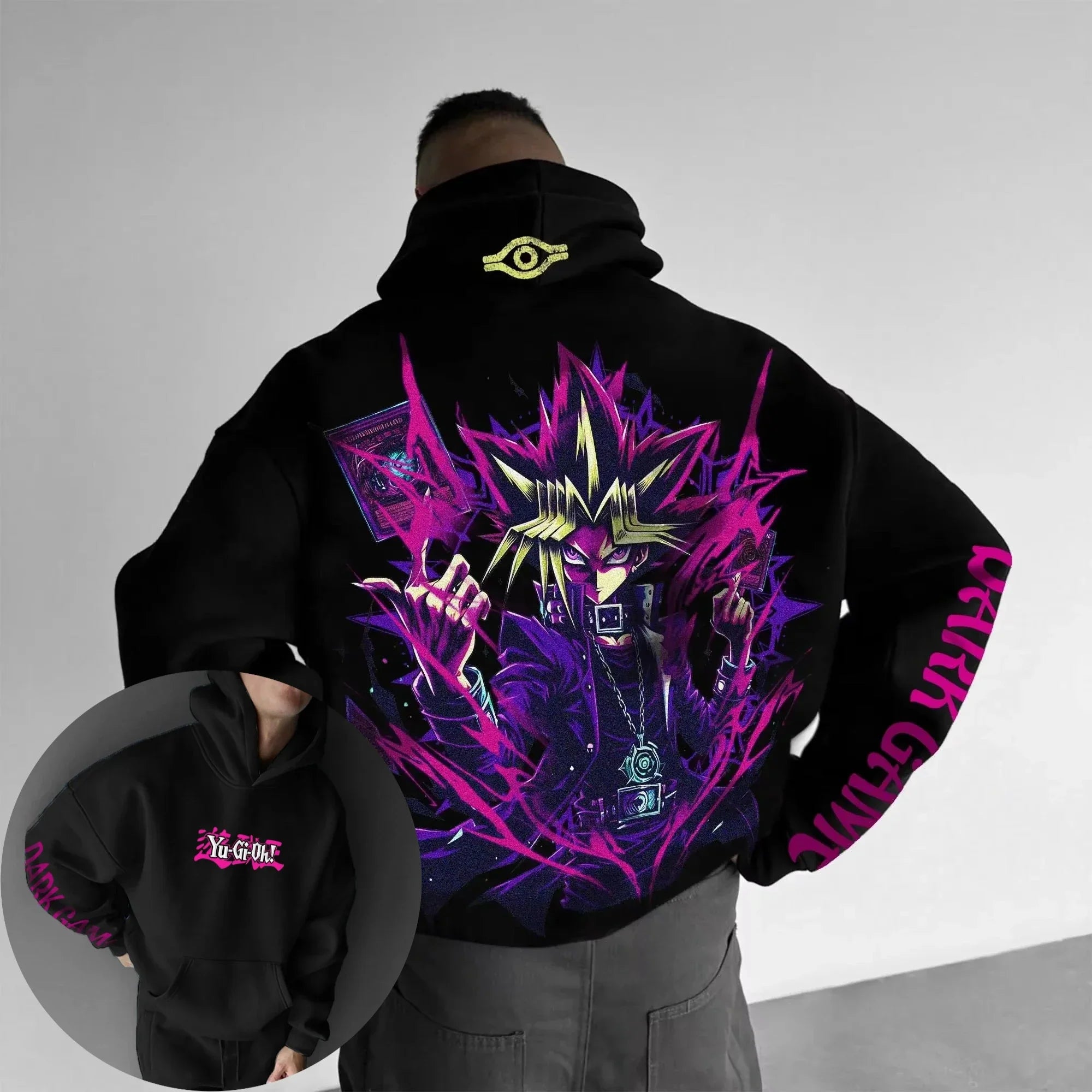 Hoodie 2025 Men's Autumn/Winter New ATEM Printed Harajuku Oversized Casual Loose Parent-child Top
