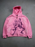 Harajuku Jojo Bizarre Adventure Zip Up Hoodies Oversized Mens Womens Zipper Hoodie Hip Hop CoupleS Y2k Street Sweatshirt