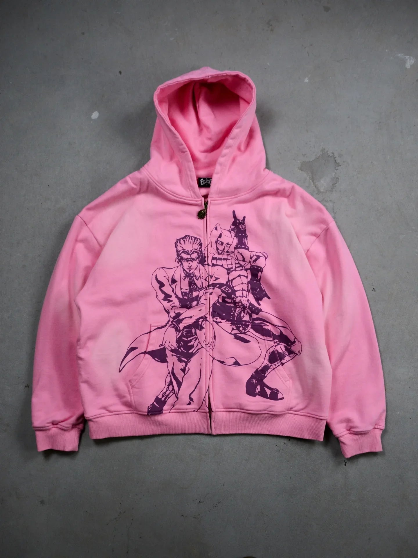 Harajuku Jojo Bizarre Adventure Zip Up Hoodies Oversized Mens Womens Zipper Hoodie Hip Hop CoupleS Y2k Street Sweatshirt