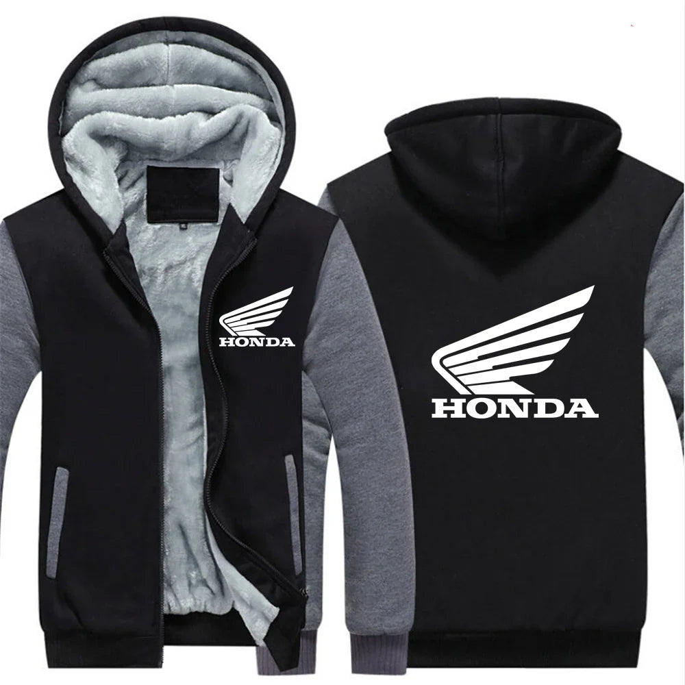 Autumn Winter Man's Fleece Warm Thicken Coat Popular Patchwork Contrast Color Hoodies Casual Jacket