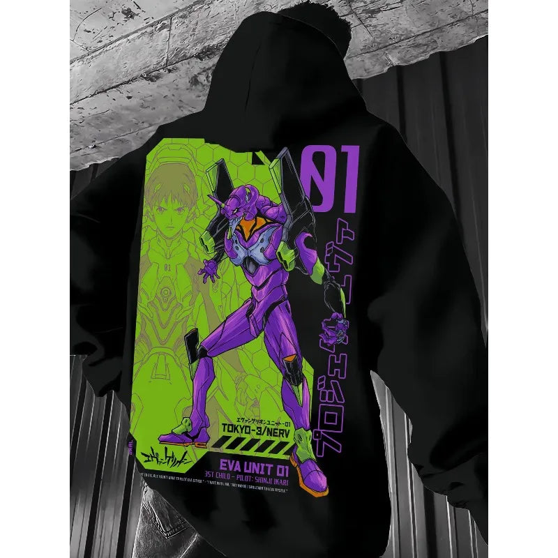 Hoodies Anime Men Hoodie Sweatshirts Casual Long Sleeve Pullovers Hooded Sweater Cartoon Warm Hoody Tops Gifts