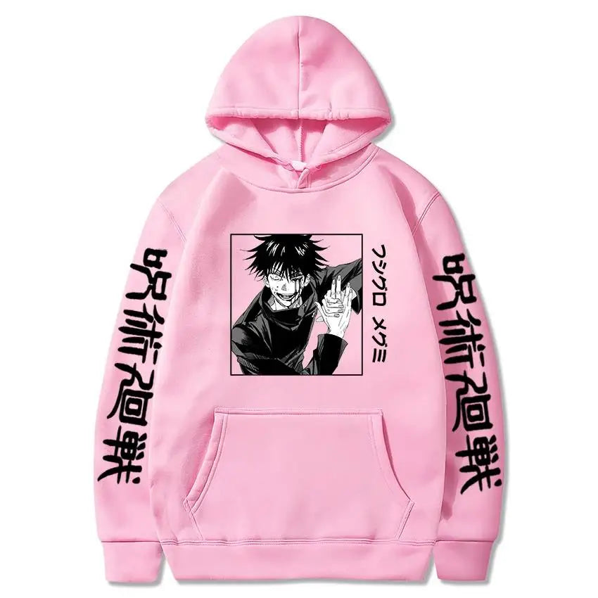 Japan Anime Jujutsu Kaisen Horror Fushiguro Megumi Manga Hoodies Men Harajuku Unisex Fashion Hip Hop Ulzzang SweatshirtGraphics