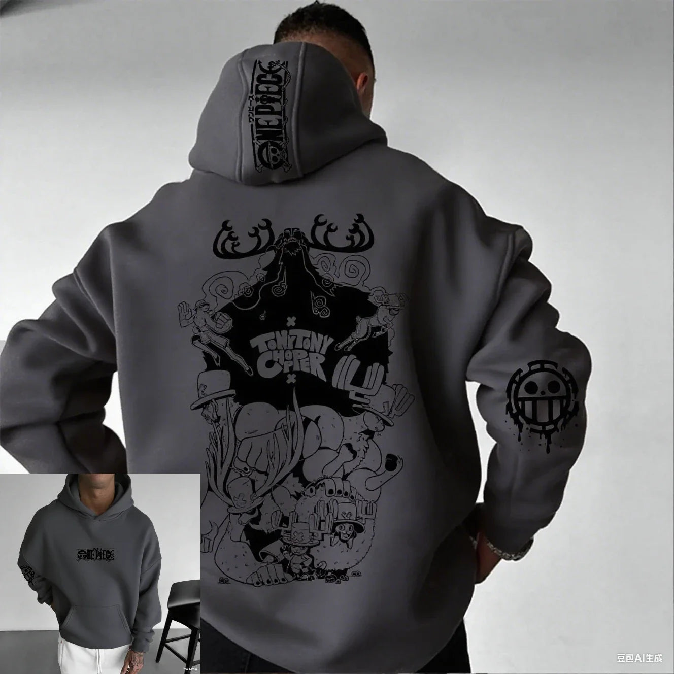 One Piece Chopper Anime Hoodie Men Women Pullover Sweatshirt Graphic Print Streetwear Casual New Spring Autumn Long Sleeve Top