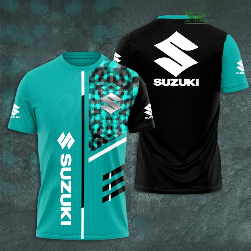 Men motorcycle 3D printed men's T-shirt for summer outdoor sports quick-drying and breathable short-sleeved shirt