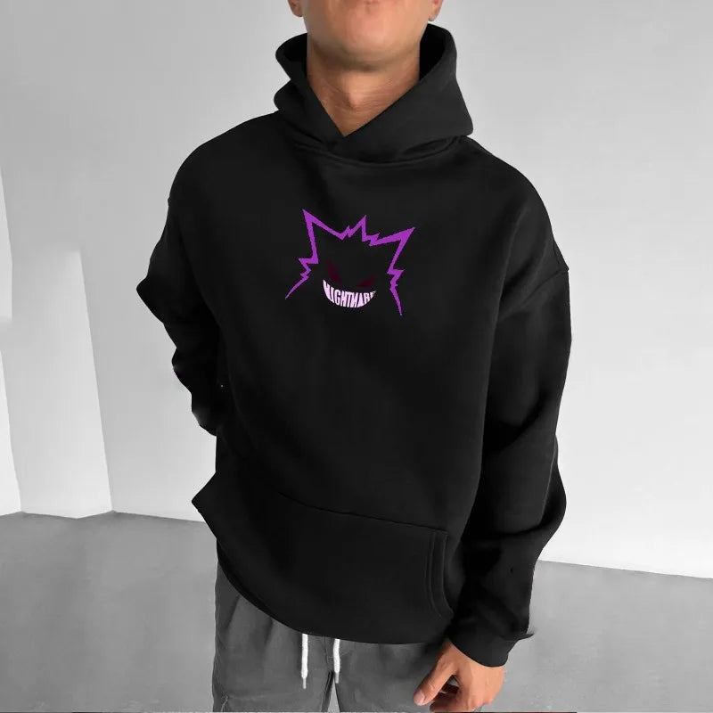 Pok¨¦mon Gengar Double-sided Printing Hoodie for Men Women 2025 Autumn/Winter New Y2K Harajuku Plus Size Casual Sweatshirt Top