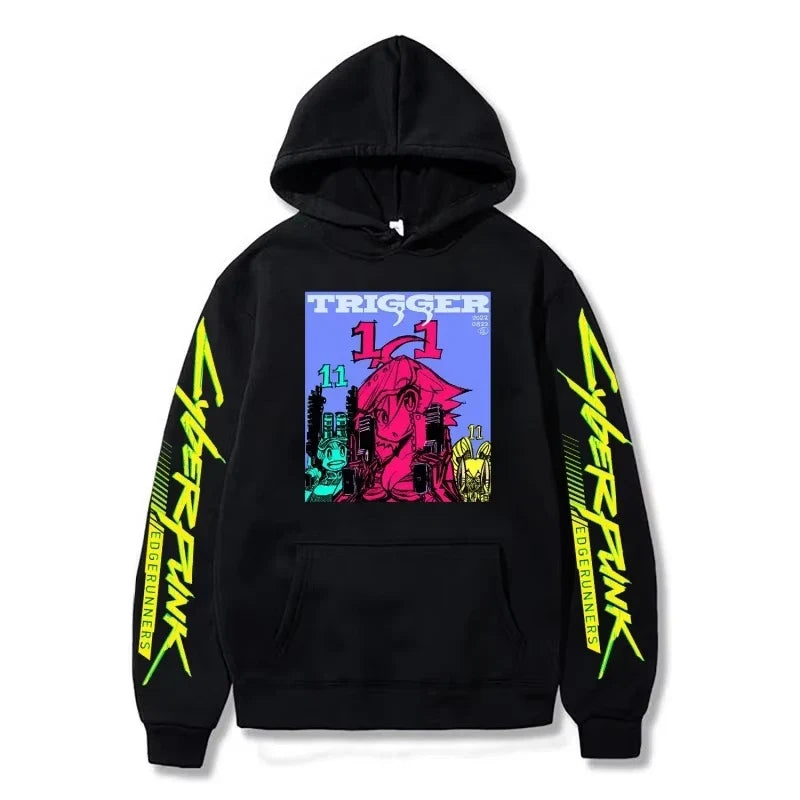 Cross-border Cyberpunk Cyberpunk Print Series Autumn and Winter Men's Hoodies Adult Casual Comfort Long Sleeve Sweatshirts