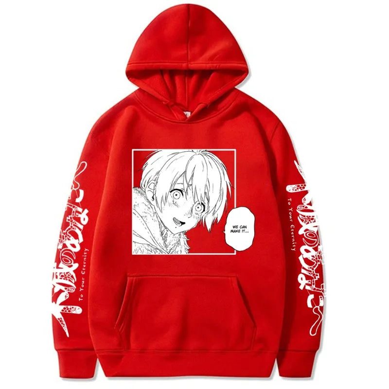Japanese Anime Fushi We Can Make It To Your Eternity Men's Hoodie Sweatshirt Fashion Brand Design Pullover Fleece Streetwear Top