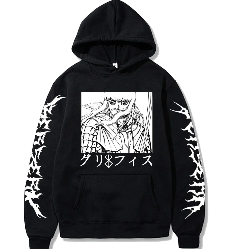 Griffith Hoodies Print Fashion Hoodie Oversized Japanese hot Anime high quality soft Unisex Fleece Casual hot product sweatshirt