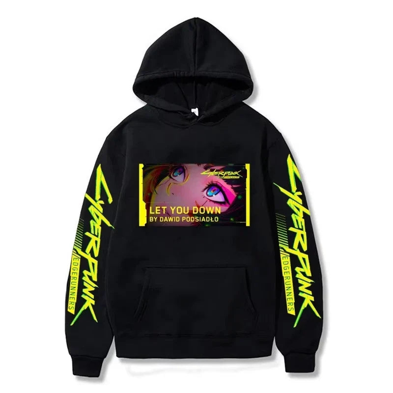 Cross-border Cyberpunk Cyberpunk Print Series Autumn and Winter Men's Hoodies Adult Casual Comfort Long Sleeve Sweatshirts