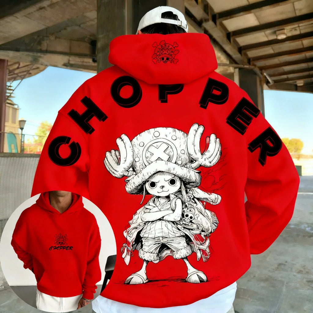 Anime Autumn/Winter Hoodie 2025 Men's New Tony Tony Chopper Printed Street Hip Hop Fashion Casual Parent Child Top