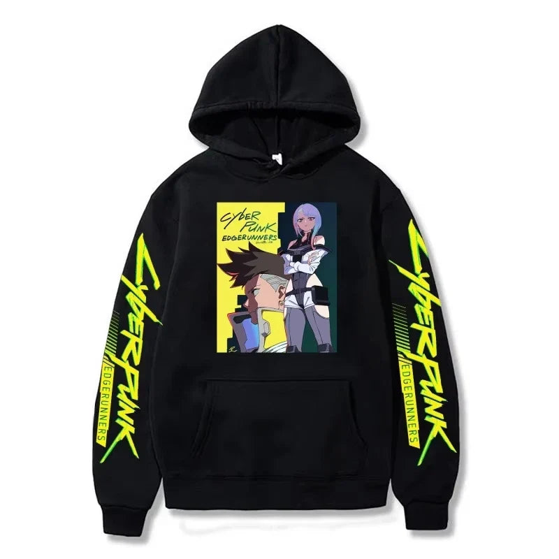 Cross-border Cyberpunk Cyberpunk Print Series Autumn and Winter Men's Hoodies Adult Casual Comfort Long Sleeve Sweatshirts