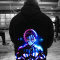 Japanese Anime Demon Slayer Akaza&Rengoku Kyoujurou Pattern Autumn/Winter Hoodie Harajuku Y2k Couple's Long Sleeve Top Men Women