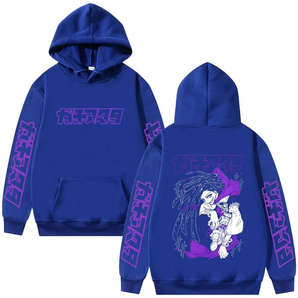 New Polyester Gachiakuta Graphic Hoodie Unisex Anime Print Casual Hooded Pullover Streetwear Tops