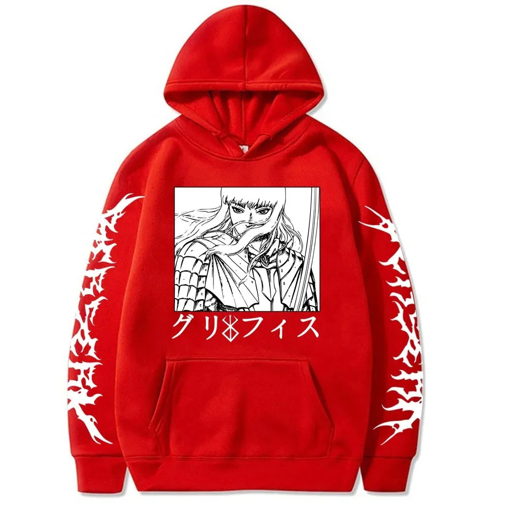 Griffith Hoodies Print Fashion Hoodie Oversized Japanese hot Anime high quality soft Unisex Fleece Casual hot product sweatshirt