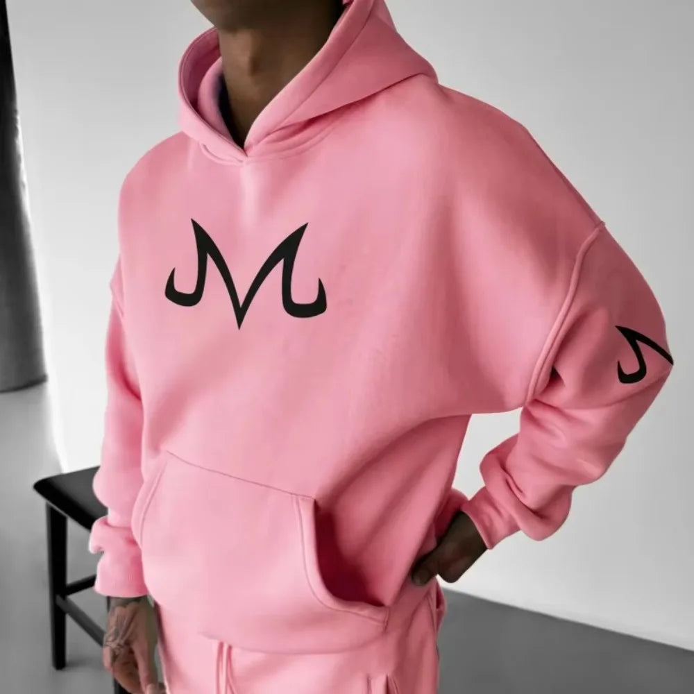 Dragon Ball Men's Hoodie Sweater Majin Buu Japanese Anime Spring Autumn Boys Children's Long-sleeved Parent-child Outfit