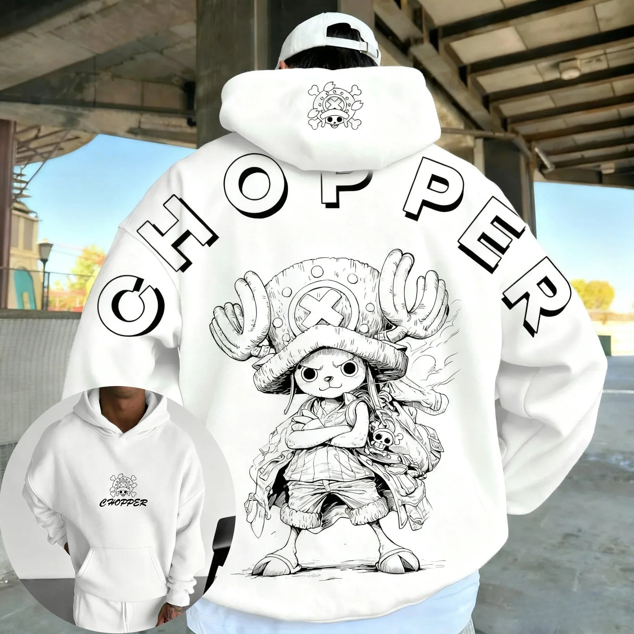 Anime Autumn/Winter Hoodie 2025 Men's New Tony Tony Chopper Printed Street Hip Hop Fashion Casual Parent Child Top