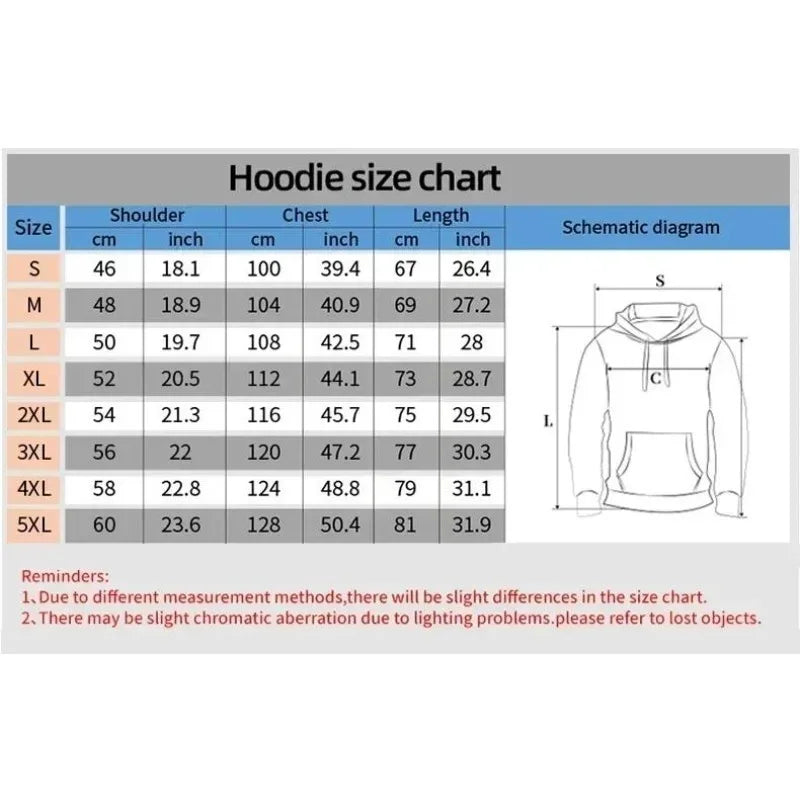 Anime Hoodies Men Hoodie Sweatshirts Casual Long Sleeve Pullovers Hooded Sweater Cartoon Warm Hoody Tops Gifts