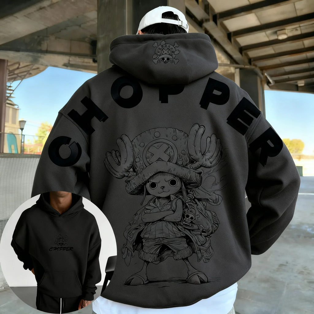 Anime Autumn/Winter Hoodie 2025 Men's New Tony Tony Chopper Printed Street Hip Hop Fashion Casual Parent Child Top