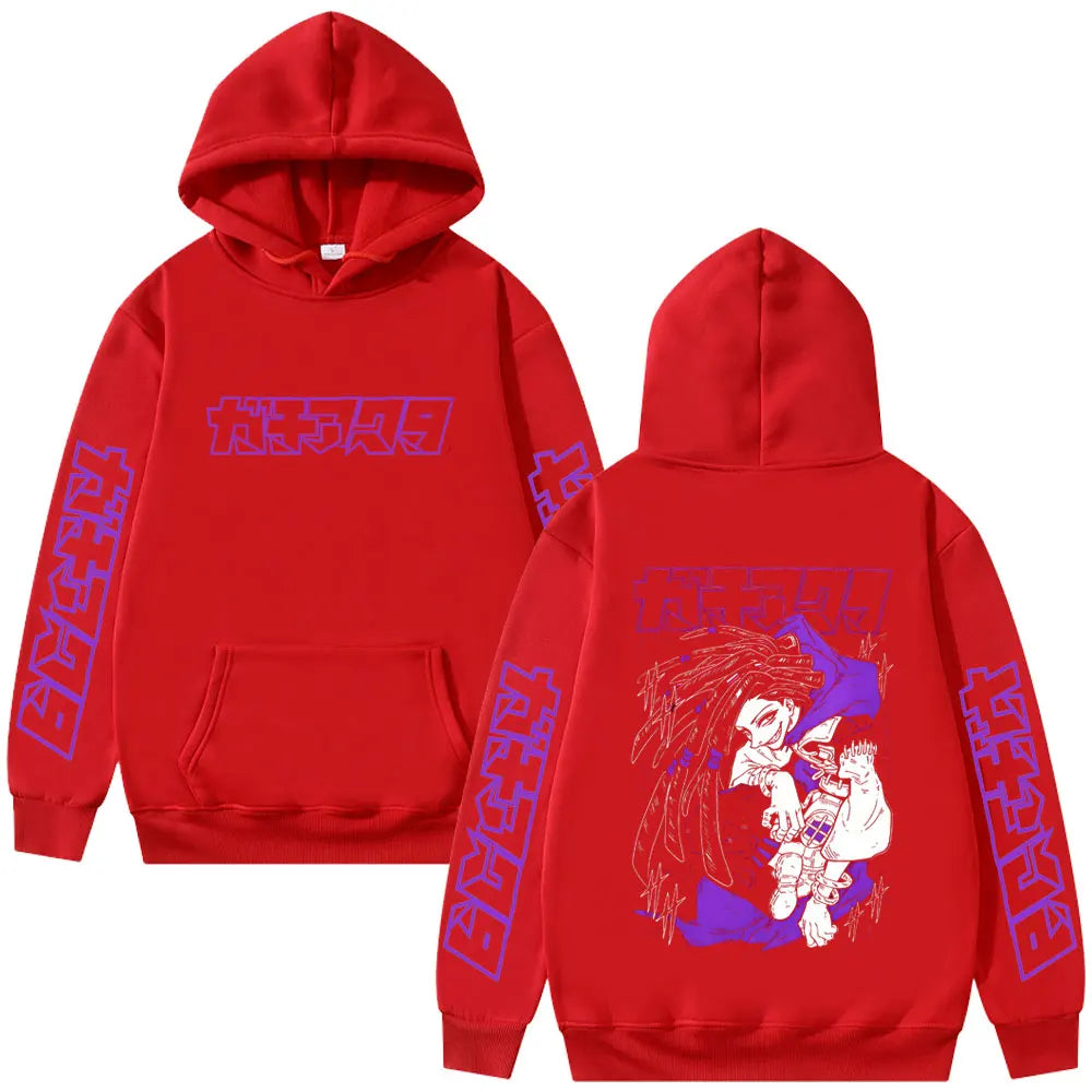 New Polyester Gachiakuta Graphic Hoodie Unisex Anime Print Casual Hooded Pullover Streetwear Tops