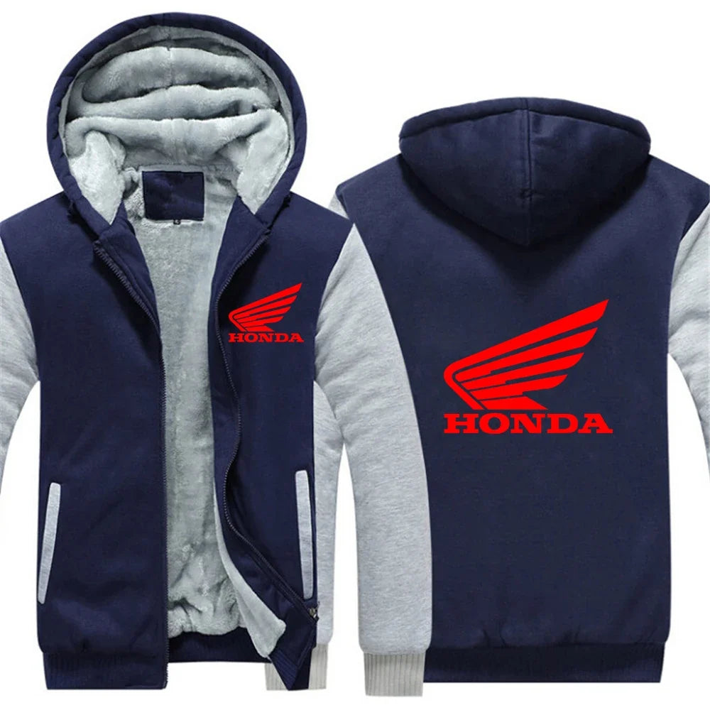 Autumn Winter Man's Fleece Warm Thicken Coat Popular Patchwork Contrast Color Hoodies Casual Jacket
