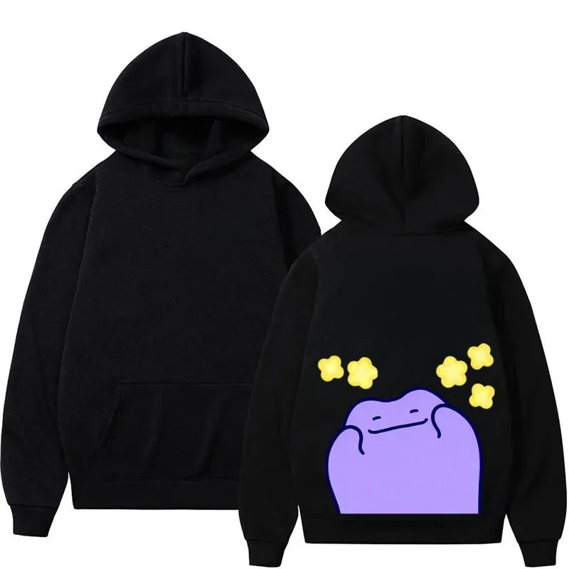 Anime Cute Ditto Painted Hoodie Men's and Women's Autumn/Winter New Y2K Harajuku Oversize Casual Sweater Top