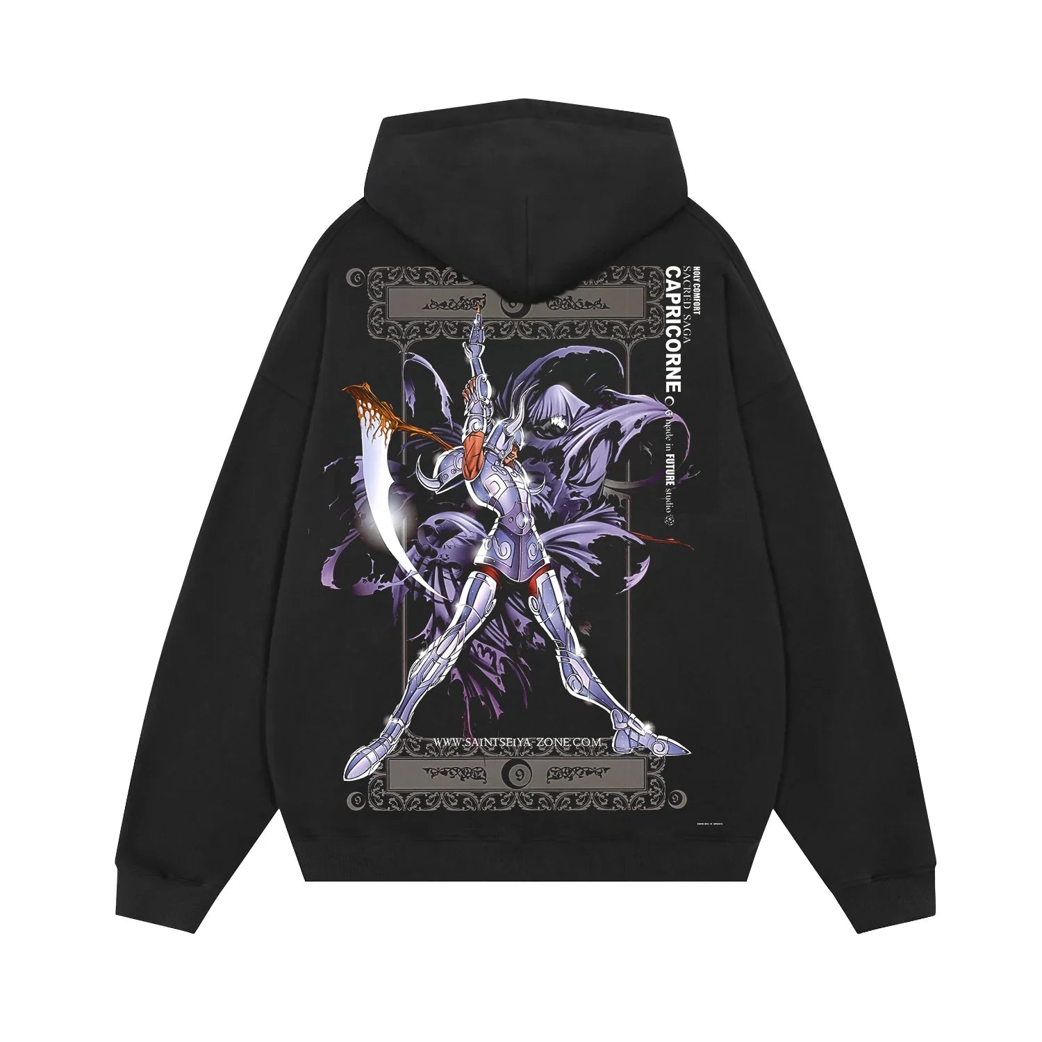 Hoodies Sleeve Hoodies Pure Cotton Clothing Knights of The Zodiac Japanese Anime Men Oversized Long Sleeved Shirt