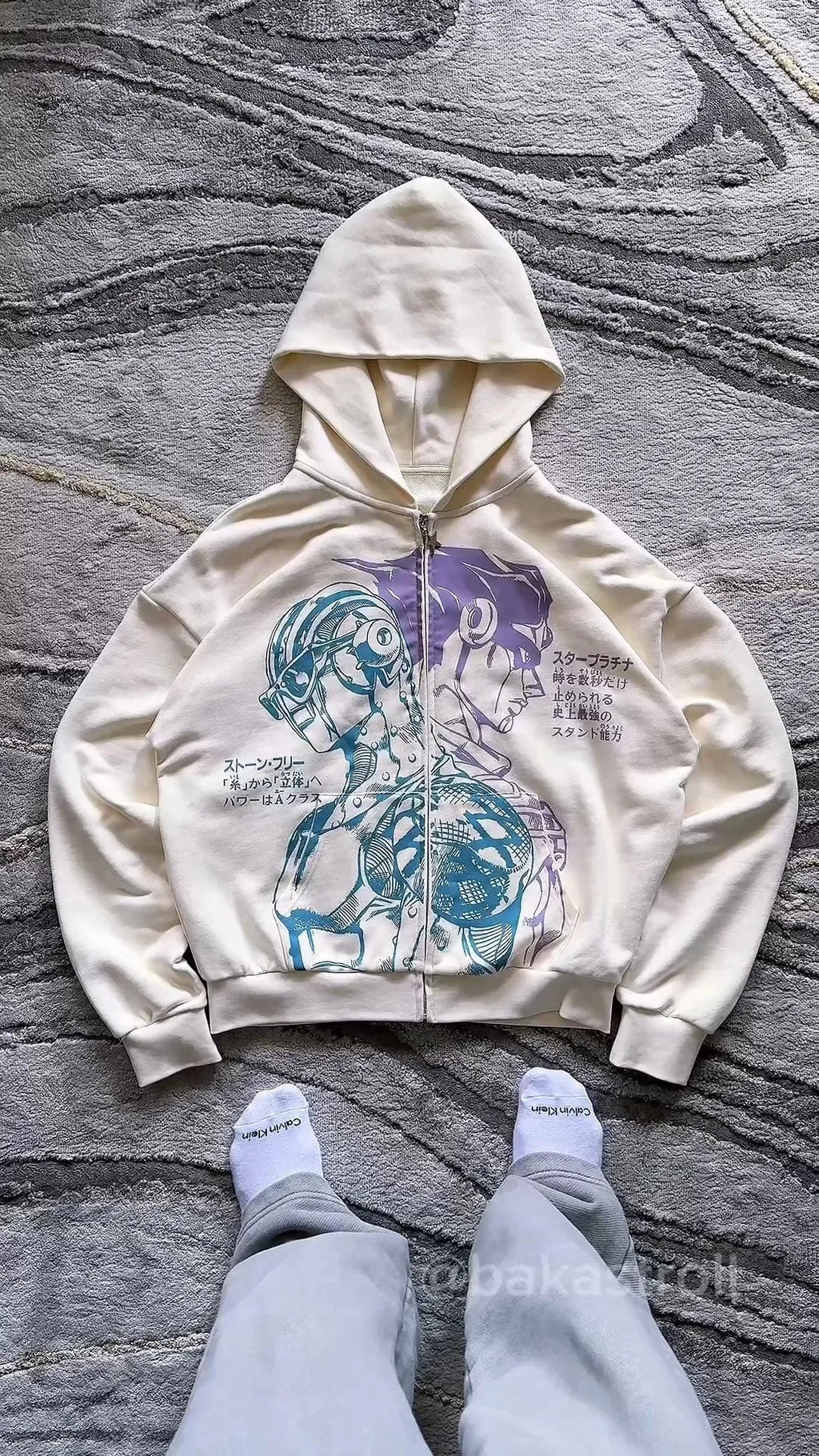 Harajuku Jojo Bizarre Adventure Zip Up Hoodies Oversized Mens Womens Zipper Hoodie Hip Hop CoupleS Y2k Street Sweatshirt