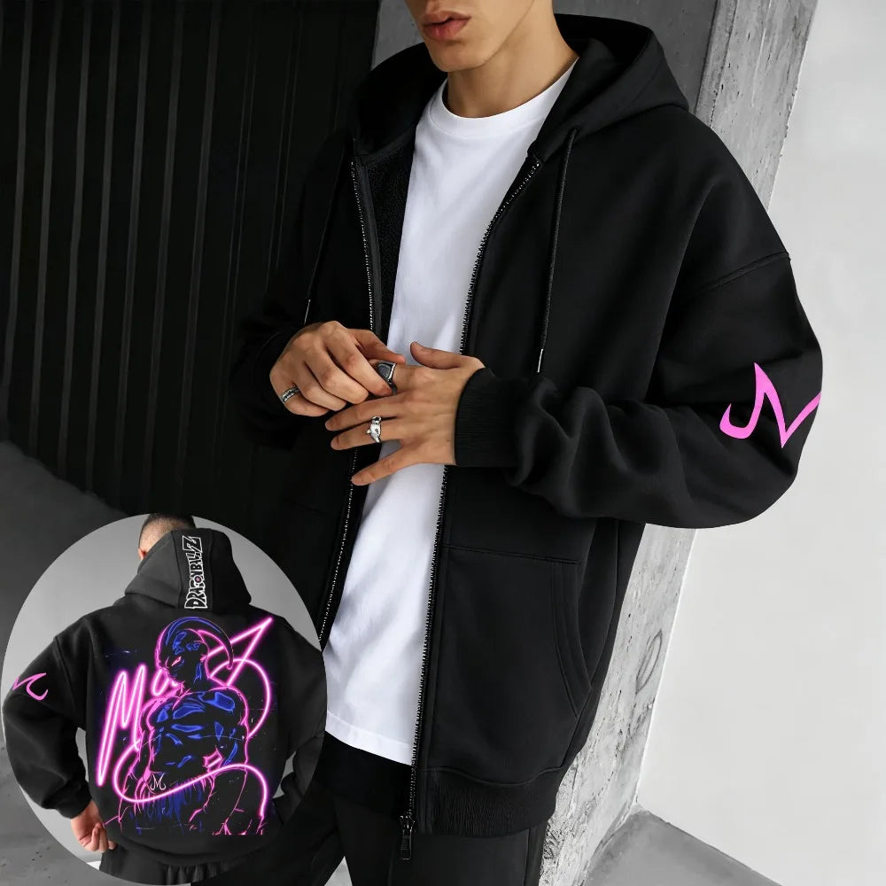Dragon Ball Men's Zipper Coat Hoodie Sweater Long-sleeved Jacket Jiren Japanese Anime Spring and Autumn Loose Warm Top