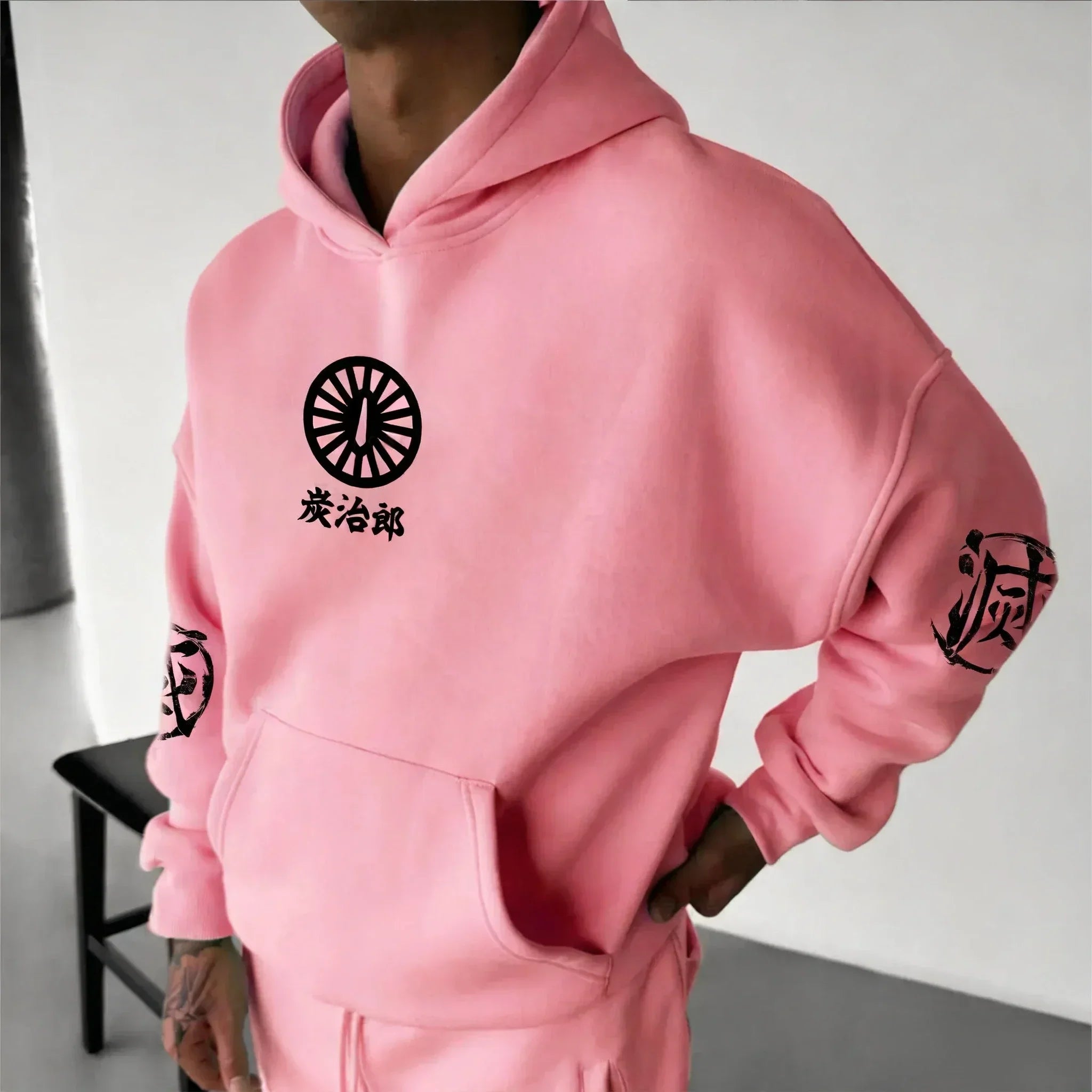 Hoodie 2026 Autumn/Winter Men's  Kamado Tanjirou Anime Printed Casual Sports Parent Child Top