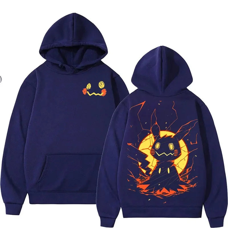 Fun Mimikyu Glow Print Hoodie for Men and Women 2025 Autumn/Winter New Y2K Harajuku Plus Size Casual Sweatshirt Top