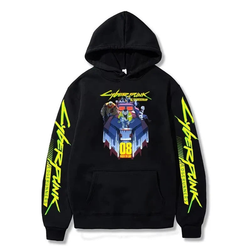 Cross-border Cyberpunk Cyberpunk Print Series Autumn and Winter Men's Hoodies Adult Casual Comfort Long Sleeve Sweatshirts