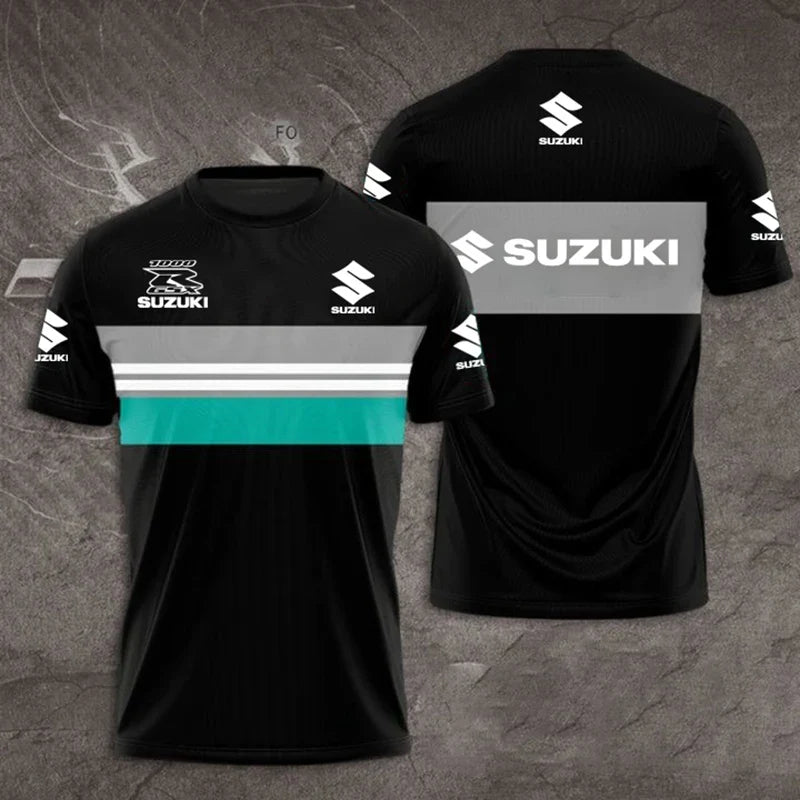 Men motorcycle 3D printed men's T-shirt for summer outdoor sports quick-drying and breathable short-sleeved shirt