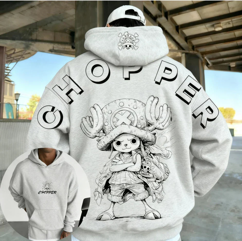 Anime Autumn/Winter Hoodie 2025 Men's New Tony Tony Chopper Printed Street Hip Hop Fashion Casual Parent Child Top
