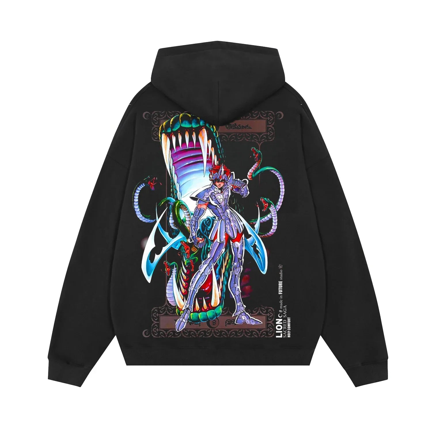 Hoodies Sleeve Hoodies Pure Cotton Clothing Knights of The Zodiac Japanese Anime Men Oversized Long Sleeved Shirt