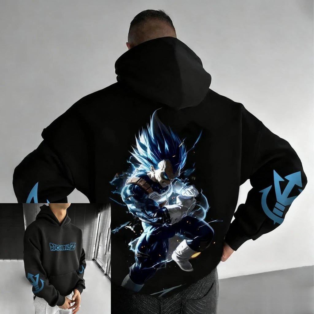 Hip Hop Large Hoodie 2026 Men's and Women's Autumn/Winter New Anime Printed Casual Loose Parent Child Hoodie Top