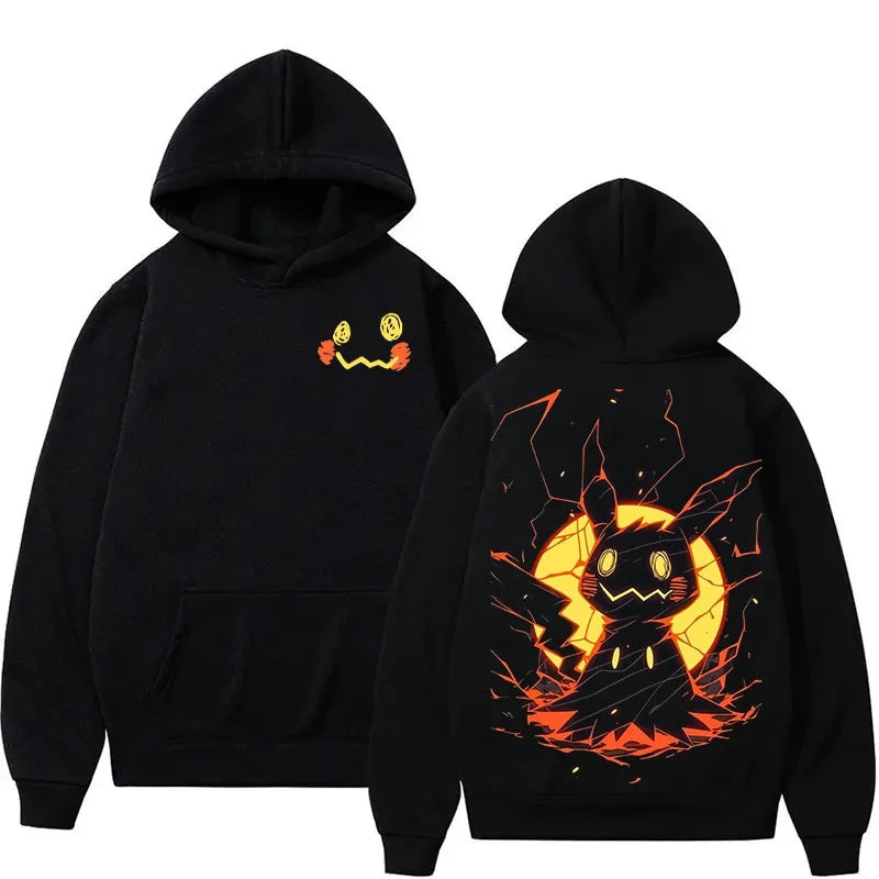 Fun Mimikyu Glow Print Hoodie for Men and Women 2025 Autumn/Winter New Y2K Harajuku Plus Size Casual Sweatshirt Top