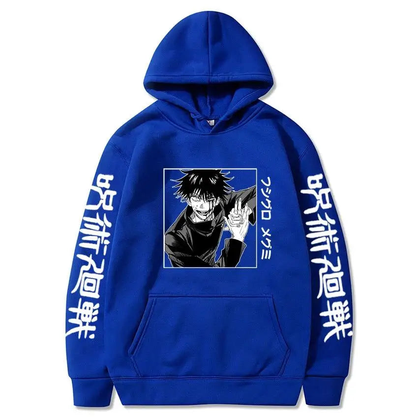 Japan Anime Jujutsu Kaisen Horror Fushiguro Megumi Manga Hoodies Men Harajuku Unisex Fashion Hip Hop Ulzzang SweatshirtGraphics